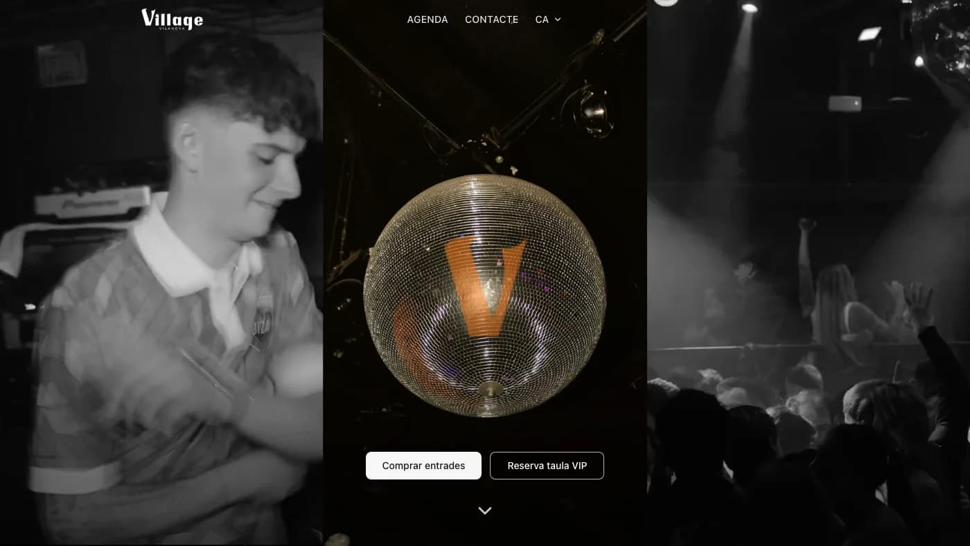 Screenshot of Village Vilanova website